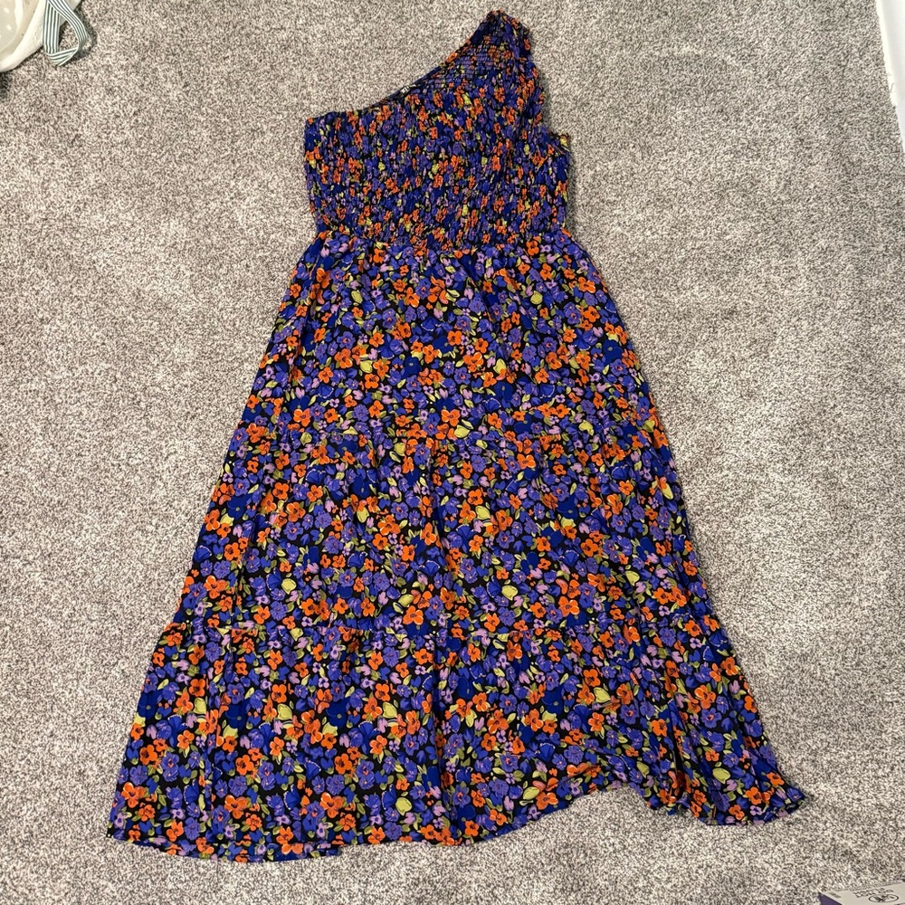 Floral One-Shoulder Dress